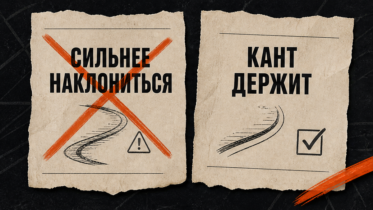 Не сильнее наклониться, кант держит