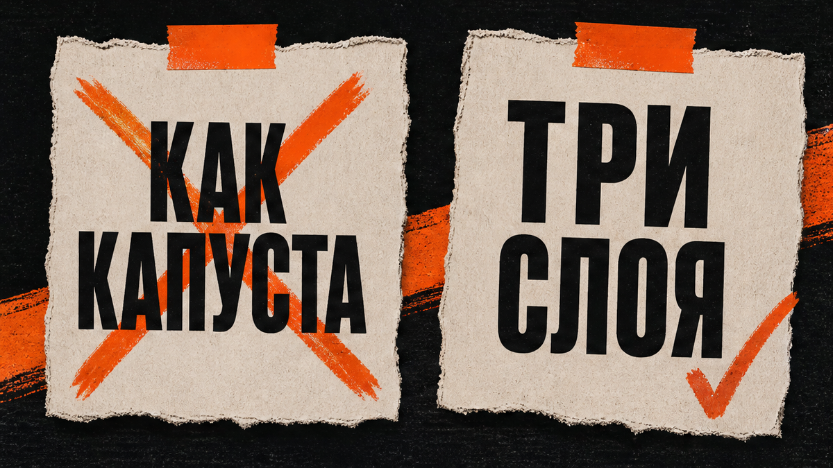 Не как капуста, три слоя